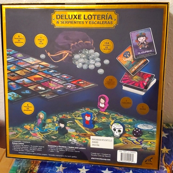 2 Great Games in 1 Box Loteria/Snakes and Ladders Game - Picture 2 of 4